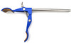 2 Prong Clamp, Cork Lined, Stainless Steel Rod, 4.3" Max Opening, 5.5" Rod, Powder Coated Zinc Clamp