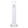 Graduated Cylinder, 100 ml, Class A Tolerance +/-0.50 ml, Round Base, Blue Ink, 3.3 Borosilicate Glass