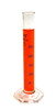 Graduated Cylinder, 25 ml, Class A Tolerance +/-0.25 ml, Hex Base, Blue Ink, 3.3 Borosilicate Glass