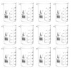 Beaker, 100 ml, ASTM, Low Form with Spout, Dual Scale, White Ink, Borosilicate Glass, case/12