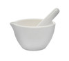 Porcelain Mortar & Pestle Set, 5oz (150 ml), Unglazed Grinding Surface for Chemicals, White