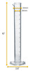 Measuring Cylinder, 100 ml, Class B, Octagonal Base, TPX Plastic, Industrial, Autoclavable