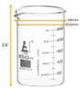 Beaker, 250mL, ASTM, Low Form with Spout, Dual Scale, White Ink, Borosilicate 3.3 Borosilicate Glass