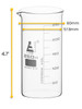 Beaker, 250mL, Tall Form with Spout, White, 25ml Graduations, Borosilicate 3.3 Borosilicate Glass