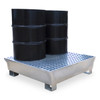Ultra Steel Spill Pallet, 2-Drum, 68 gal sump, 14 gauge P2