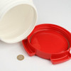 Small Shipping Drum, 15 Liter (4 gal) CurTec, White with Red Lid, case/8