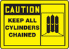OSHA CAUTION Sign: Keep All Cylinders Chained, 10 x 14", Each