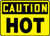 OSHA Safety Sign - CAUTION: Hot, 10" x 14", Pack/10