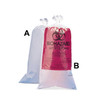 Clear Biohazard Disposal Bags, Unprinted, 1.5 mil Thick, 10-12 Gallon Capacity, Polypropylene, pack/100