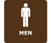 Message & Graphic Ada Braille Men Symbol Entrance Sign
