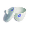 Porcelain Crucible, Tall Form with Cover, 10mL, pack/6