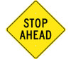 Stop Ahead Sign Heavy Duty High Intensity Reflective Aluminum, 24" X 24"
