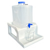 Scientific Plastics Spill Tray with Deep Dispensing Shelf for 20 liter Square Carboys 