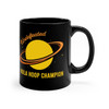 CP Lab Safety Science Joke Saturn Mug, Undefeated Hula Hoop Champion, 11oz, Black 