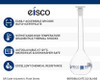 Eisco Labs Volumetric Flask, QR Coded, 200mL, Clear, 14/23 Class A Borosilicate Glass, PE Stopper, each 