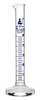 Eisco Labs Graduated Cylinder, 5ml, Class A Tolerance +/-0.05ml, Round Base, Blue Graduations, Borosilicate 3.3 Glass 