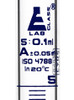 Eisco Labs Graduated Cylinder, 5ml, Class A Tolerance +/-0.05ml, Round Base, Blue Graduations, Borosilicate 3.3 Glass 
