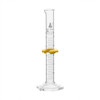 Eisco Labs Measuring Cylinder, 10ml, ASTM, Class B Tolerance +/-0.20ml, Protective Collar, Hexagonal Base, White Graduations, Borosilicate 3.3 Glass 