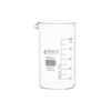 Eisco Labs Beaker, 100ml, Tall Form with Spout, White, 10ml Graduations, Borosilicate 3.3 Glass 