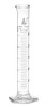 Eisco Labs Graduated Cylinder, 50ml, Class A Tolerance +/-0.50ml, Hexagonal Base, White Graduations, Borosilicate 3.3 Glass 