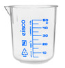 Eisco Labs Beaker, 50ml, TPX Plastic, Printed Graduations, Spout for Easy Pouring, Excellent Optical Clarity 
