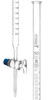 Eisco Labs Lab Burette, 50mL, Class B, Glass Key Stopcock, 0.10mL White Graduations, Borosilicate Glass 