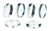 Eisco Labs 6pc Acrylic Lens Set, 1.5" (38mm) D, Double Convex, Double Concave, Plano Convex, Converging Concave-Convex, Diverging Concave-Convex, Plano-Concave 