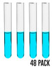 Eisco Labs Test Tubes, 5ml, Borosilicate 3.3 Glass, 1mm Thick Walls, Rimless, 3" Tall, 0.5" D, Fire Polished Ends, pack/48 