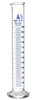 Eisco Labs Measuring Cylinder, 250ml, ASTM, Class B Tolerance +/-2 ml, Protective Collar, Hexagonal Base, White Graduations, Borosilicate 3.3 Glass 