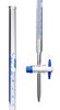 Eisco Labs Lab Burette, 25mL, Schellbach Design for Accurate Meniscus Reading, Class A, Includes Calibration Certificate, 0.1mL Blue Graduations, PTFE Stopcock, Borosilicate Glass Buret 