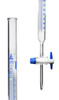 Eisco Labs Lab Burette, 100mL, Schellbach Design for Accurate Meniscus Reading, Class A, Includes Calibration Certificate, 0.2mL Blue Graduations, PTFE Stopcock, Borosilicate Glass Buret 