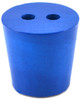 Eisco Labs Neoprene Stoppers, 2 Holes, ASTM, Size #4, 20mm Bottom, 26mm Top, 25mm L, pack/10 