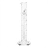 Eisco Labs Graduated Cylinder, 25ml, Class A Tolerance +/-0.25ml, Round Base, White Graduations, Borosilicate 3.3 Glass 