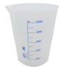 Eisco Labs Premium 10,000mL (10L) Beaker, PP Plastic, Blue Screen Printed, 1000mL Graduations 
