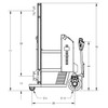 Steel Universal Lift & Stacker, Steel Base Unit, Fully Powered Lift/Drive, 78" H, Counterweighted, 1,000 lb. Capacity