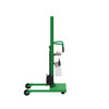 Steel Universal Lift & Stacker, Steel Base Unit, Semi-Powered (Pneumatic), Powered Lift/Manual Drive, 78" H, Straddle, 800 lb. Capacity
