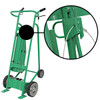 Steel Powered Drum Hand Truck, Steel, (4) Wheels, Hand Brake, 800 lb. Capacity, Chime Hook w/ Security Cable for Drums