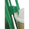 Steel Powered Drum Hand Truck, Steel, (4) Wheels (2) Solid Rubber (2) Rear Polyurethane, Hand Brake, 800 lb. Capacity, Chime Hook for Fiber Drums