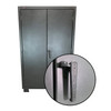 Steel 12 Gauge Cabinet, Heavy Duty, 60" W x 24" D x 78" H, Louvered Door, (128) Bins, (4) Shelves, 1900 lb. Capacity/Shelf