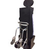 4-Wheel Commercial Hand Truck, Spring-Loaded Frame, Aluminum, (2) Pneumatic (2) Rear Rubber Swivel Wheels, 1000 lb. Capacity, 15' Retractable Strap