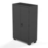 Steel 12 Gauge Cabinet, Heavy Duty, 48" W x 24" D x 78" H, Louvered Door, (128) Bins, (4) Shelves, 1900 lb. Capacity/Shelf