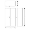 Electronic Locking Industrial Storage Cabinet, Steel, 48" W x 24" D x 84" H, (3) Shelves, 1000 lb. Capacity/Shelf, 14-Gauge