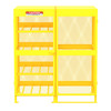Steel Gas Cylinder Storage Cabinet, Horizontal/Vertical Combo, 18 Cylinders, 4 Racks + Open Base, 62" W x 40" D x 71" H