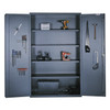 Steel Pegboard Cabinet, 48" W x 24" D x 78" H, Tool, Pegboard Door, (4) Shelves, 1000 lb. Capacity/Shelf, 14-Gauge