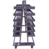 Steel Double-Sided Heavy Duty A-Frame Cart, 38"L x 30" W x 63" H, (12) Trays with Lip, 2500 lb. Capacity
