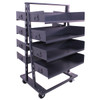 Steel Double-Sided Heavy Duty A-Frame Cart, 38"L x 30" W x 63" H, (8) Large Trays, 2500 lb. Capacity