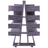 Steel Double-Sided Heavy Duty A-Frame Cart, 38"L x 30" W x 63" H, (8) Large Trays, 2500 lb. Capacity