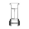 4-Wheel Drum Hand Truck, Aluminum, (2) Pneumatic Wheels, (2) Rear Poly, Hand Brake, 1000 lb. Capacity, Standard Chime Hook for Drums