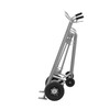 4-Wheel Drum Hand Truck, Aluminum, (2) Pneumatic Wheels, (2) Rear Poly, Hand Brake, 1000 lb. Capacity, Standard Chime Hook for Drums