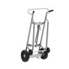 4-Wheel Drum Hand Truck, Aluminum, (2) Pneumatic Wheels, (2) Rear Poly, Hand Brake, 1000 lb. Capacity, Standard Chime Hook for Drums